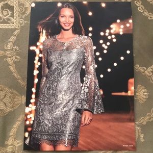 WHBM Lace Holiday Dress Pewter